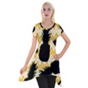 Ananas Chevrons Noir/Jaune Short Sleeve Side Drop Tunic View1