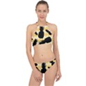 Ananas Chevrons Noir/Jaune Racer Front Bikini Set View1