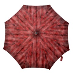 Abstrait Texture Rouge/noir Hook Handle Umbrellas (medium) by kcreatif
