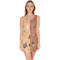 Flat Design Christmas Pattern Collection Bodycon Dress by Vaneshart