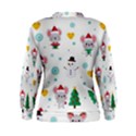 Christmas Seamless Pattern With Cute Kawaii Mouse Women s Sweatshirt View2