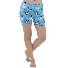 Colorful Funny Christmas Pattern Cartoon Lightweight Velour Yoga Shorts by Vaneshart