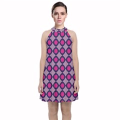 Df Blizzee City Velvet Halter Neckline Dress  by deformigo