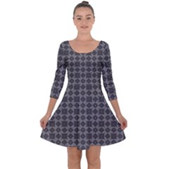 Df Adamo Linum Quarter Sleeve Skater Dress by deformigo