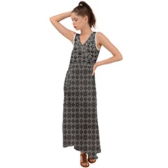 Df Adamo Linum V-neck Chiffon Maxi Dress by deformigo