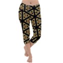 Pattern Stained Glass Triangles Lightweight Velour Capri Yoga Leggings View1