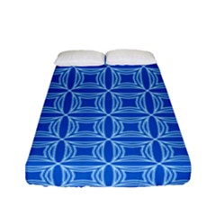 Df Blue Woollister Fitted Sheet (full/ Double Size) by deformigo