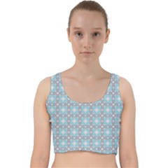 Df Tech Sky Velvet Racer Back Crop Top by deformigo