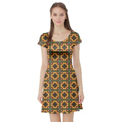 Df Villavechia Short Sleeve Skater Dress by deformigo