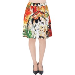 Lilies In A Vase 1 4 Velvet High Waist Skirt by bestdesignintheworld