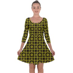 Df Manzanilla Quarter Sleeve Skater Dress by deformigo