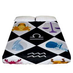 Zodiac Astrology Horoscope Fitted Sheet (king Size) by HermanTelo