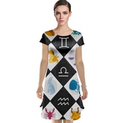 Zodiac Astrology Horoscope Cap Sleeve Nightdress by HermanTelo