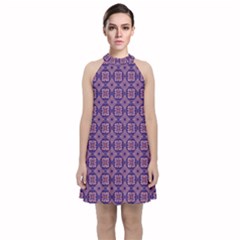 Df Alternia Velvet Halter Neckline Dress  by deformigo