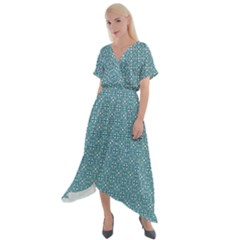Df Tadeo Di Palma Cross Front Sharkbite Hem Maxi Dress by deformigo