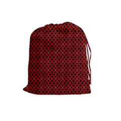 Df Pointsettia Drawstring Pouch (large) by deformigo