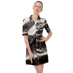 Polka Dots 1 2 Belted Shirt Dress by bestdesignintheworld