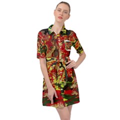 Deep Soul 1 3 Belted Shirt Dress by bestdesignintheworld