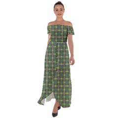 Keno Off Shoulder Open Front Chiffon Dress by deformigo