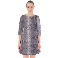 Python Snakeskin Print Smock Dress by LoolyElzayat