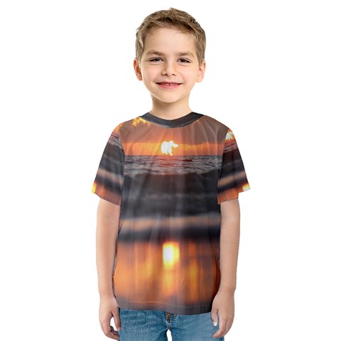 Ocean Sunrise Kids  Sport Mesh Tee by TheLazyPineapple