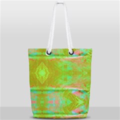 Tank Yellow  #scottfreeart N Green Purple Img 1589 Full Print Rope Handle Tote (small) by ScottFreeArt