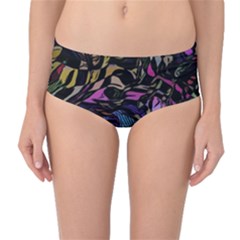 Background Drawing Colorful Pattern Mid-waist Bikini Bottoms by Vaneshart