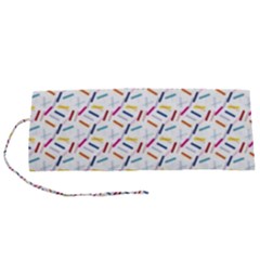 Sprinkles Flat Design Patter Food Roll Up Canvas Pencil Holder (s) by Vaneshart