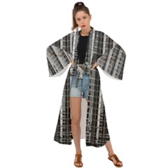 Architecture Structure Glass Metal Maxi Kimono by Vaneshart