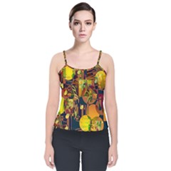 Background Abstract Texture Pattern Velvet Spaghetti Strap Top by Vaneshart