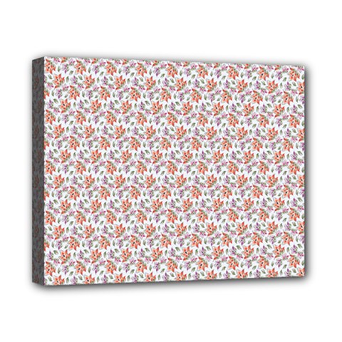 Floral Digital Paper Canvas 10  X 8  (stretched) by Vaneshart