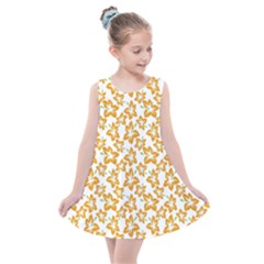 Cute Flowers - Honey Orange White Kids  Summer Dress by FashionBoulevard