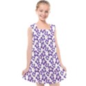 Cute Flowers - Imperial Purple Kids  Cross Back Dress View1