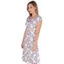 Cute Flowers - Silver Grey Classic Short Sleeve Dress View2