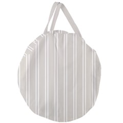 Nice Stripes - Abalone Grey Giant Round Zipper Tote by FashionBoulevard