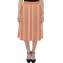 Nice Stripes - Cantaloupe Orange Classic Midi Skirt View1