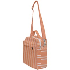Nice Stripes - Cantaloupe Orange Crossbody Day Bag by FashionBoulevard