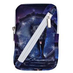 Awesome Wolf In The Gate Belt Pouch Bag (large) by FantasyWorld7