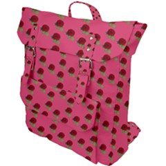 Rose In Mexican Pink Buckle Up Backpack by snowwhitegirl