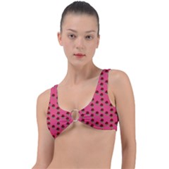 Rose In Mexican Pink Ring Detail Bikini Top by snowwhitegirl