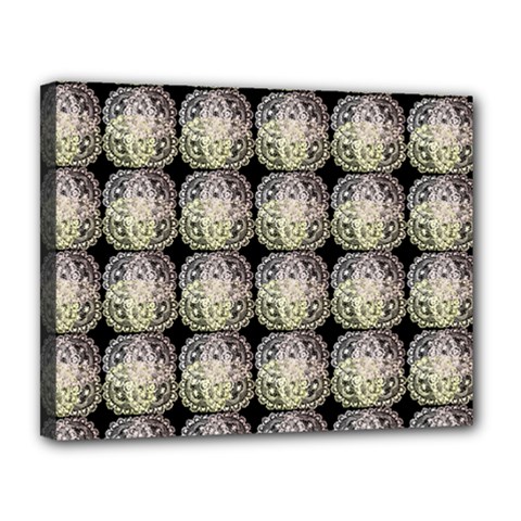 Doily Only Pattern Canvas 14  X 11  (stretched) by snowwhitegirl