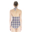 Doily Only Pattern Blue Halter Swimsuit View2