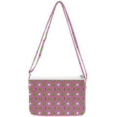 Green Elephant Pattern Mauve Double Gusset Crossbody Bag by snowwhitegirl