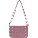 Green Elephant Pattern Mauve Double Gusset Crossbody Bag View1