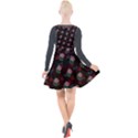 Dark Floral Butterfly Burgundy Plunge Pinafore Velour Dress View2
