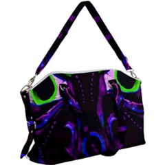 Demon Ethnic Mask Extreme Close Up Illustration Canvas Crossbody Bag by dflcprintsclothing