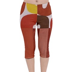 Sophie Taeuber Arp, Composition À Motifs D arceaux Ou Composition Horizontale Verticale Velvet Capri Leggings  by Sobalvarro