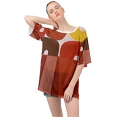 Sophie Taeuber Arp, Composition À Motifs D arceaux Ou Composition Horizontale Verticale Oversized Chiffon Top by Sobalvarro