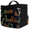 Seamless Pattern With Cats Make Up Travel Bag (Big) View2
