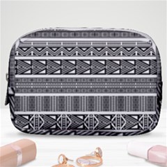 Borders Ikat Ethnic Frame Tribal Make Up Pouch (small) by Wegoenart
